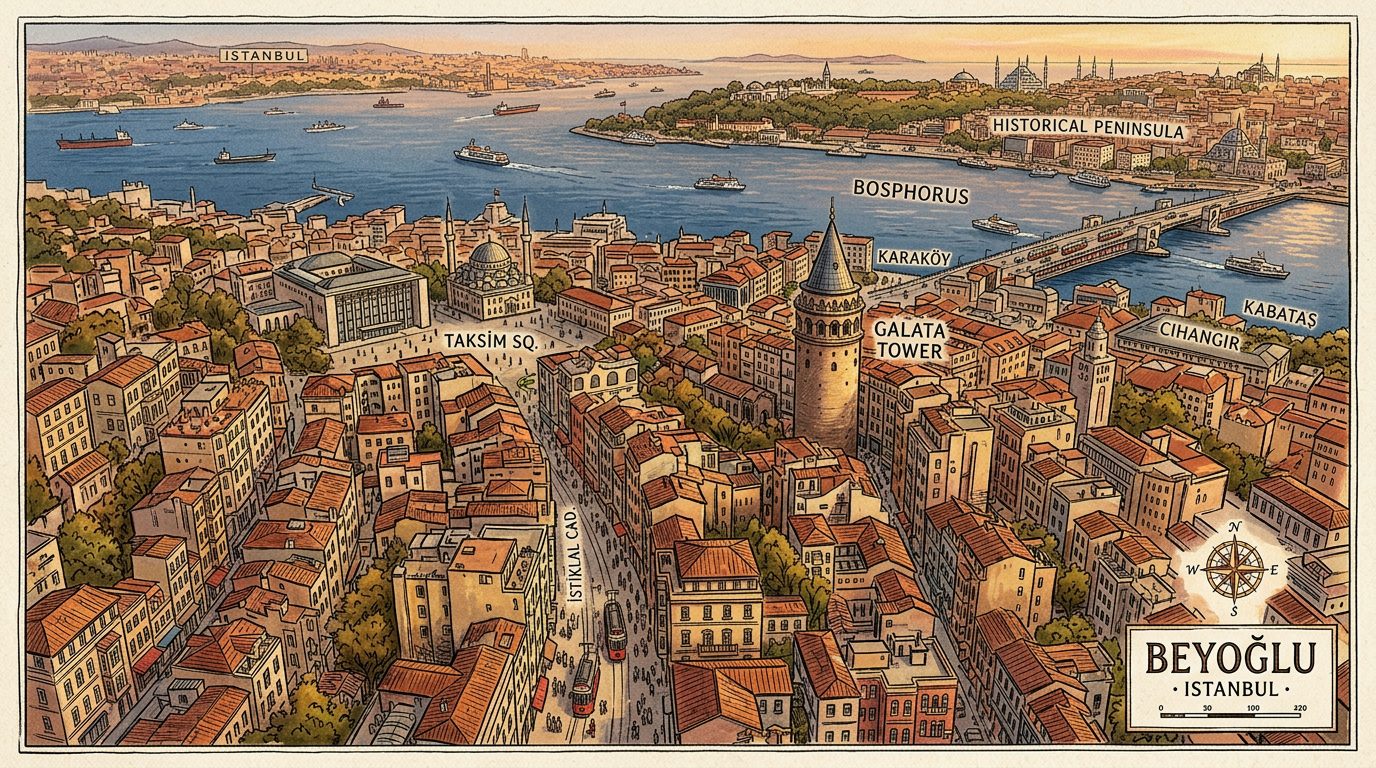Studio location in Beyoğlu, Istanbul
