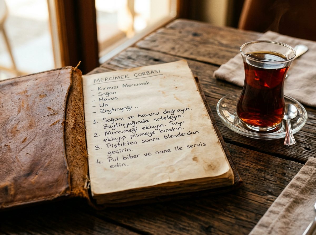 Murat's handwritten recipe journal