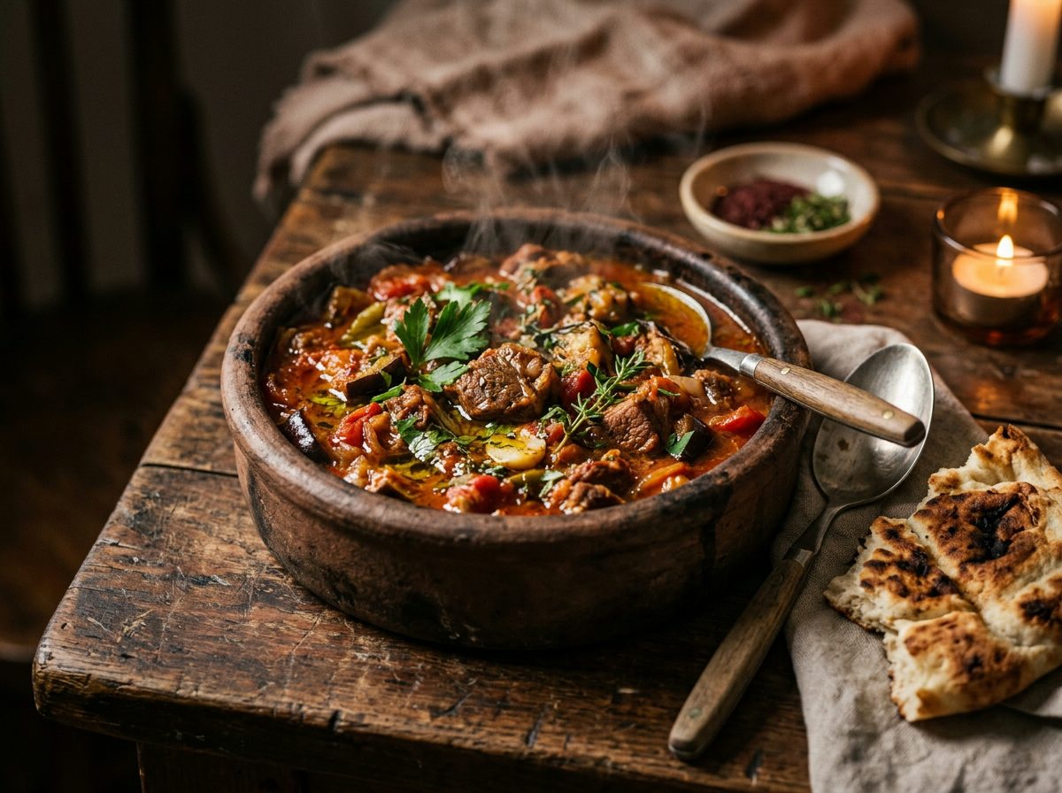 Lamb and Eggplant Güveç